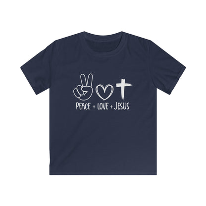 PEACE LOVE JESUS - YOUTH PREMIUM T-SHIRT