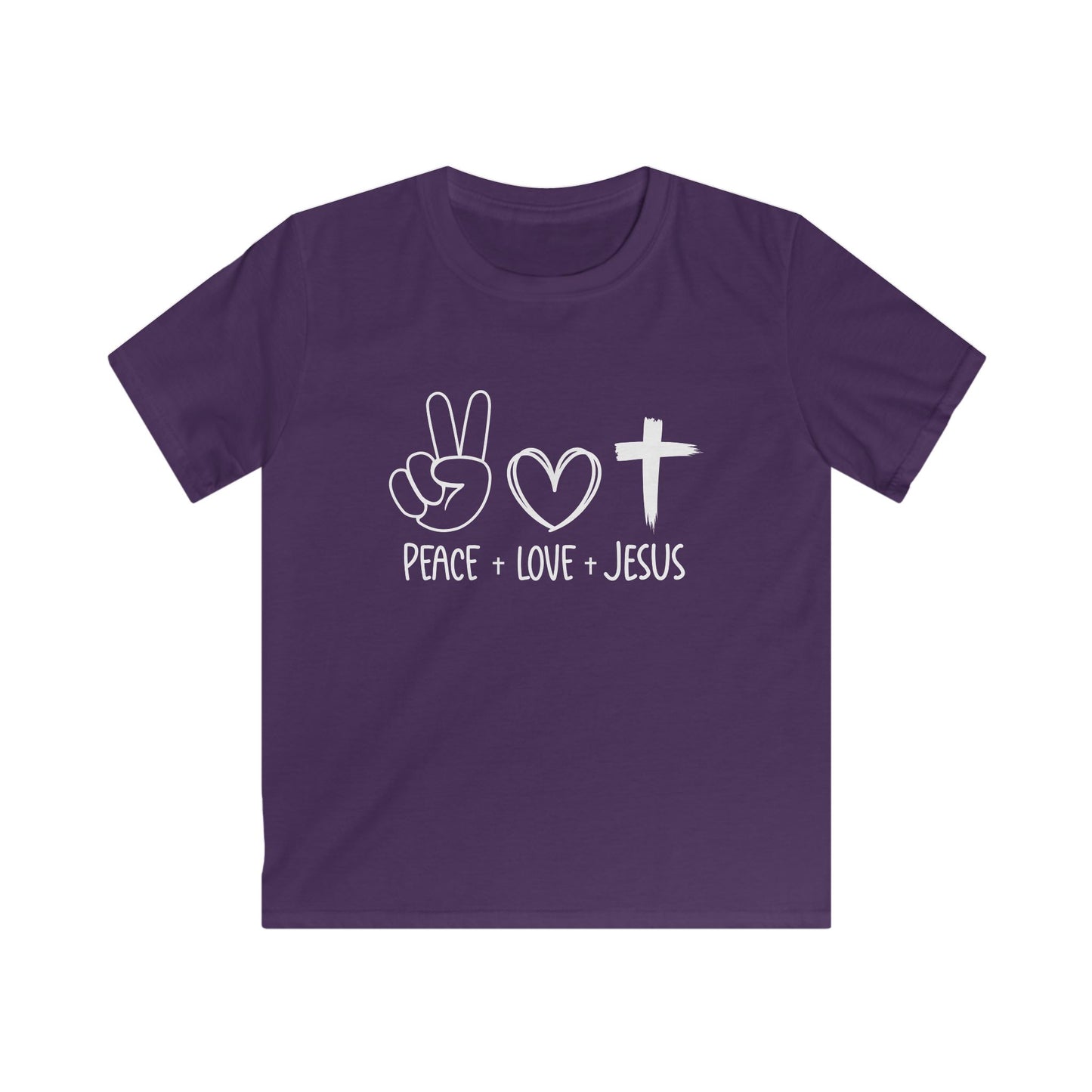 PEACE LOVE JESUS - YOUTH PREMIUM T-SHIRT