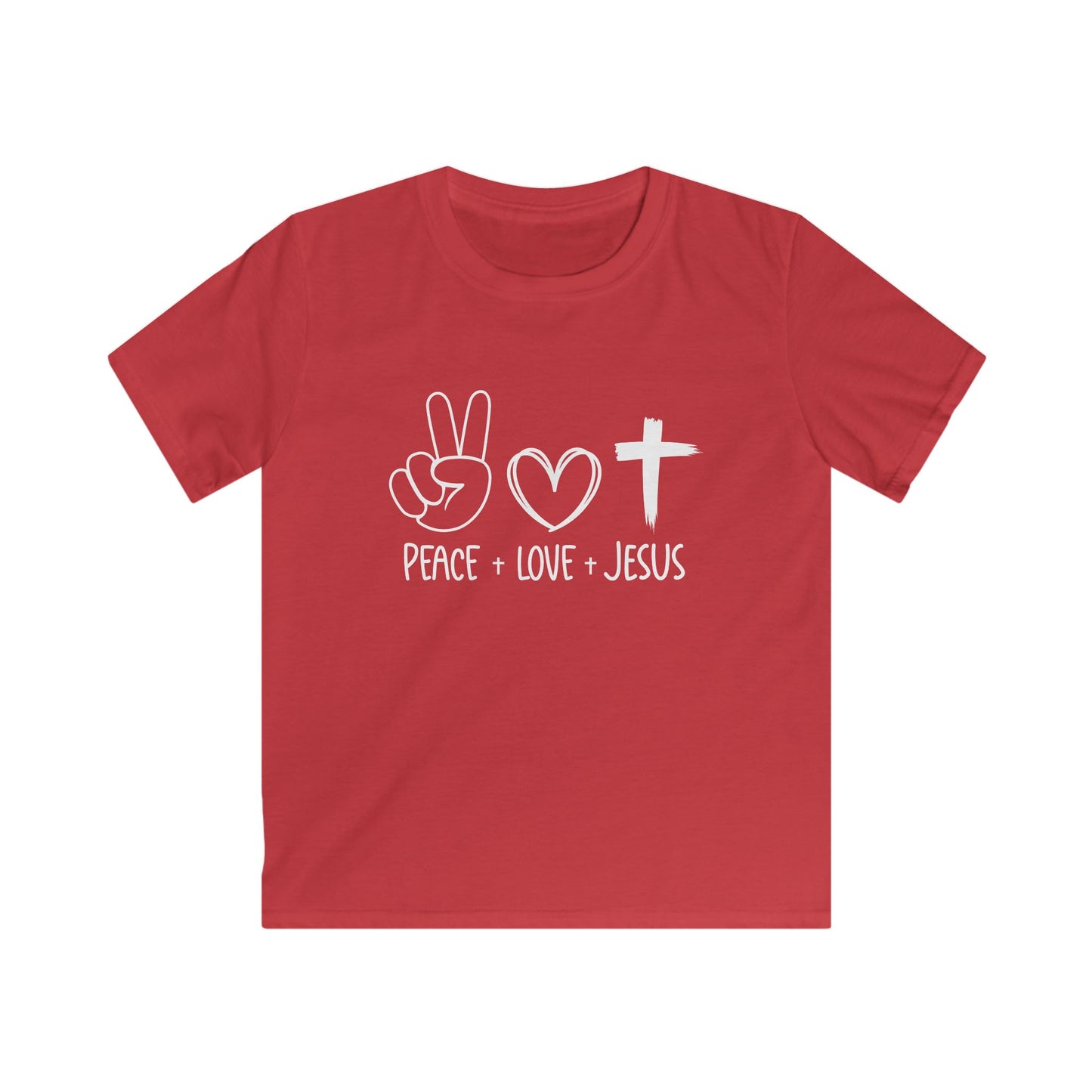 PEACE LOVE JESUS - YOUTH PREMIUM T-SHIRT