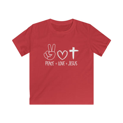 PEACE LOVE JESUS - YOUTH PREMIUM T-SHIRT