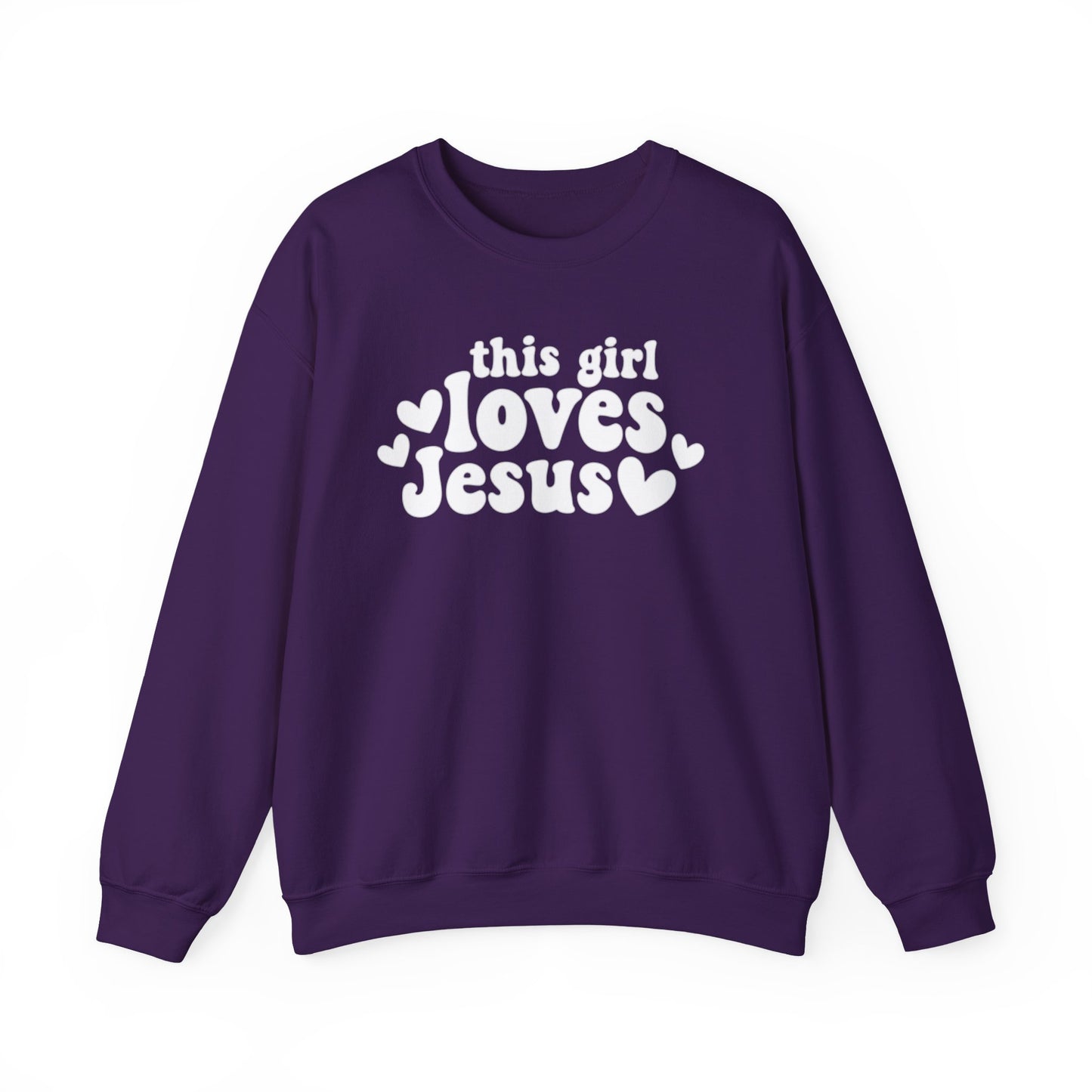 THIS GIRL LOVES JESUS - MEDIUM-HEAVY WEIGHT SWEATSHIRT