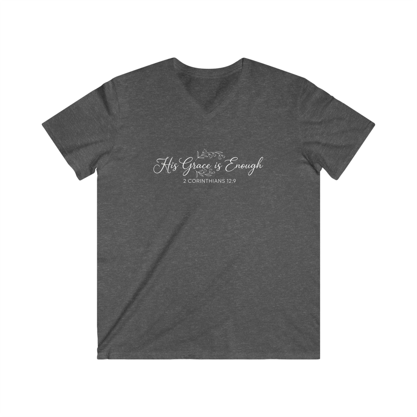 HIS GRACE IS ENOUGH - V-NECK PREMIUM T-SHIRT
