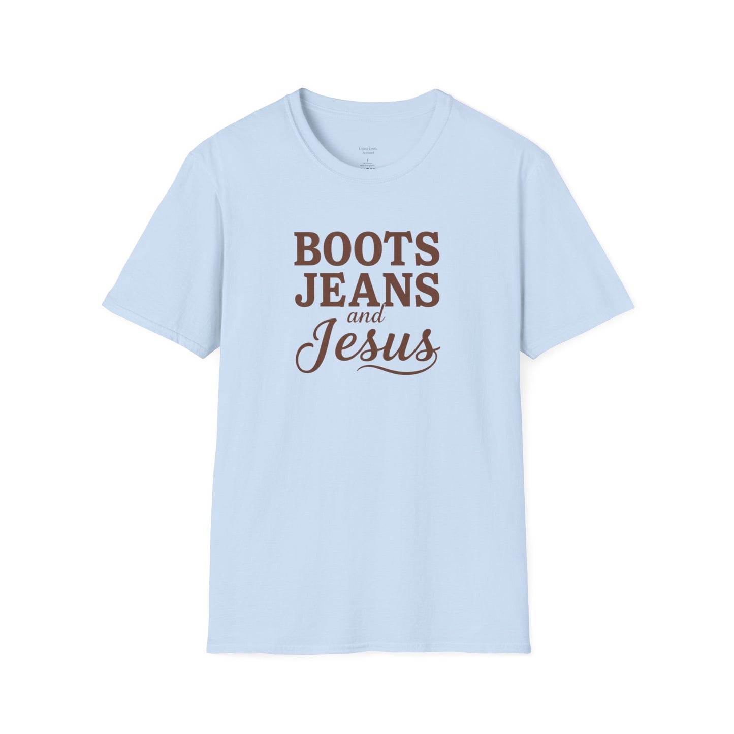 BOOT JEANS AND JESUS - PREMIUM T-SHIRT