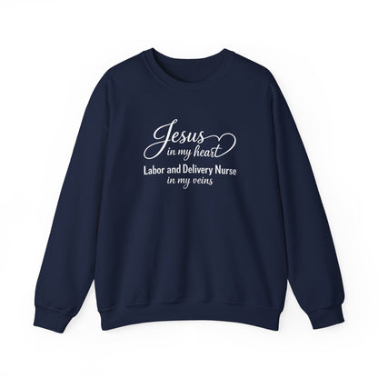 JESUS IN MY HEART - MEDIUM-HEAVY WEIGHT SWEATSHIRT