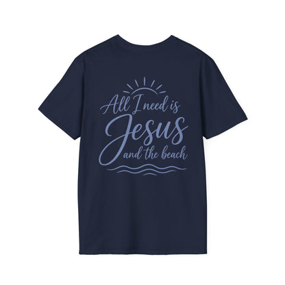 ALL I NEED IS JESUS AND THE BEACH F/B - PREMIUM T-SHIRT