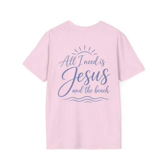 ALL I NEED IS JESUS AND THE BEACH F/B - PREMIUM T-SHIRT