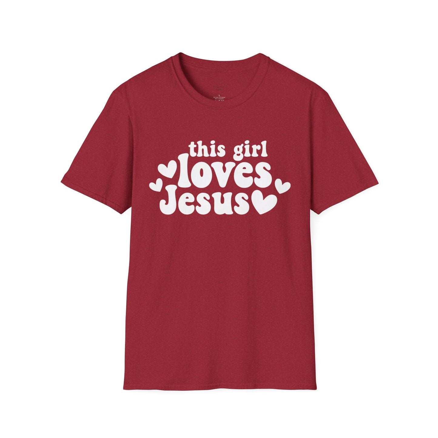 THIS GIRL LOVES JESUS - PREMIUM T-SHIRT