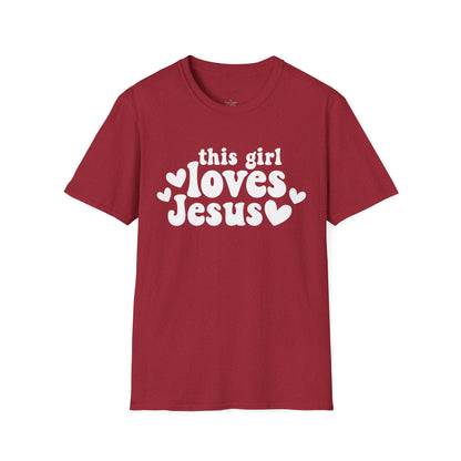 THIS GIRL LOVES JESUS - PREMIUM T-SHIRT