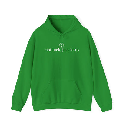 NOT LUCK JUST JESUS - MEDIUM-HEAVY WEIGHT HOODIE