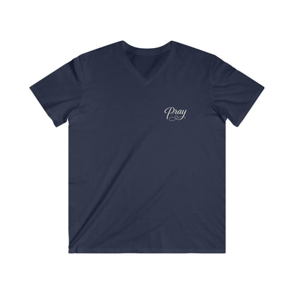 JESUS IS THE WAY THAT'S WHY I PRAY - V-NECK PREMIUM T-SHIRT