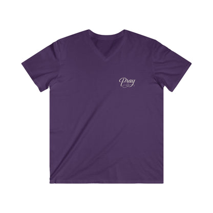 JESUS IS THE WAY THAT'S WHY I PRAY - V-NECK PREMIUM T-SHIRT