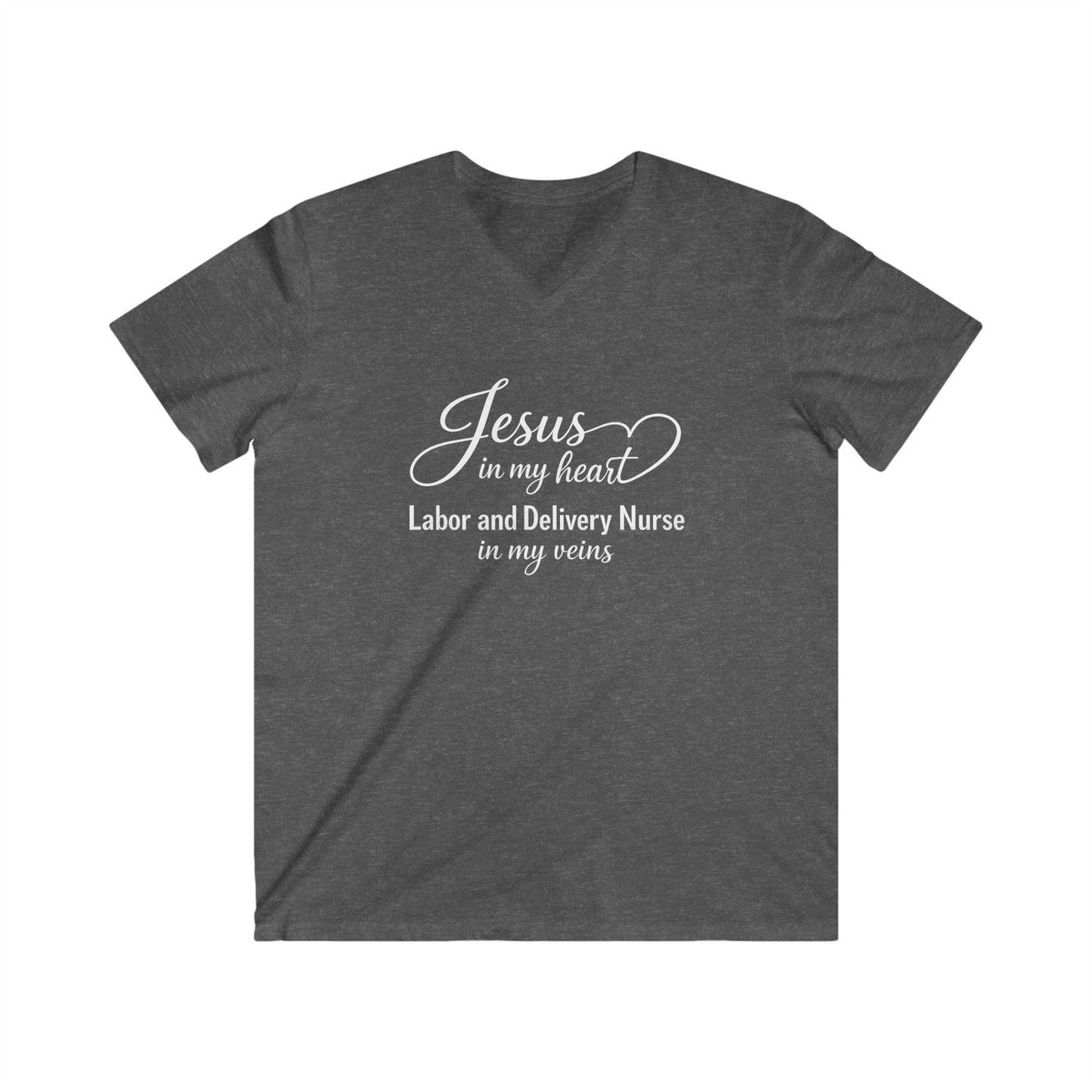 JESUS IN MY HEART - V-NECK PREMIUM T-SHIRT