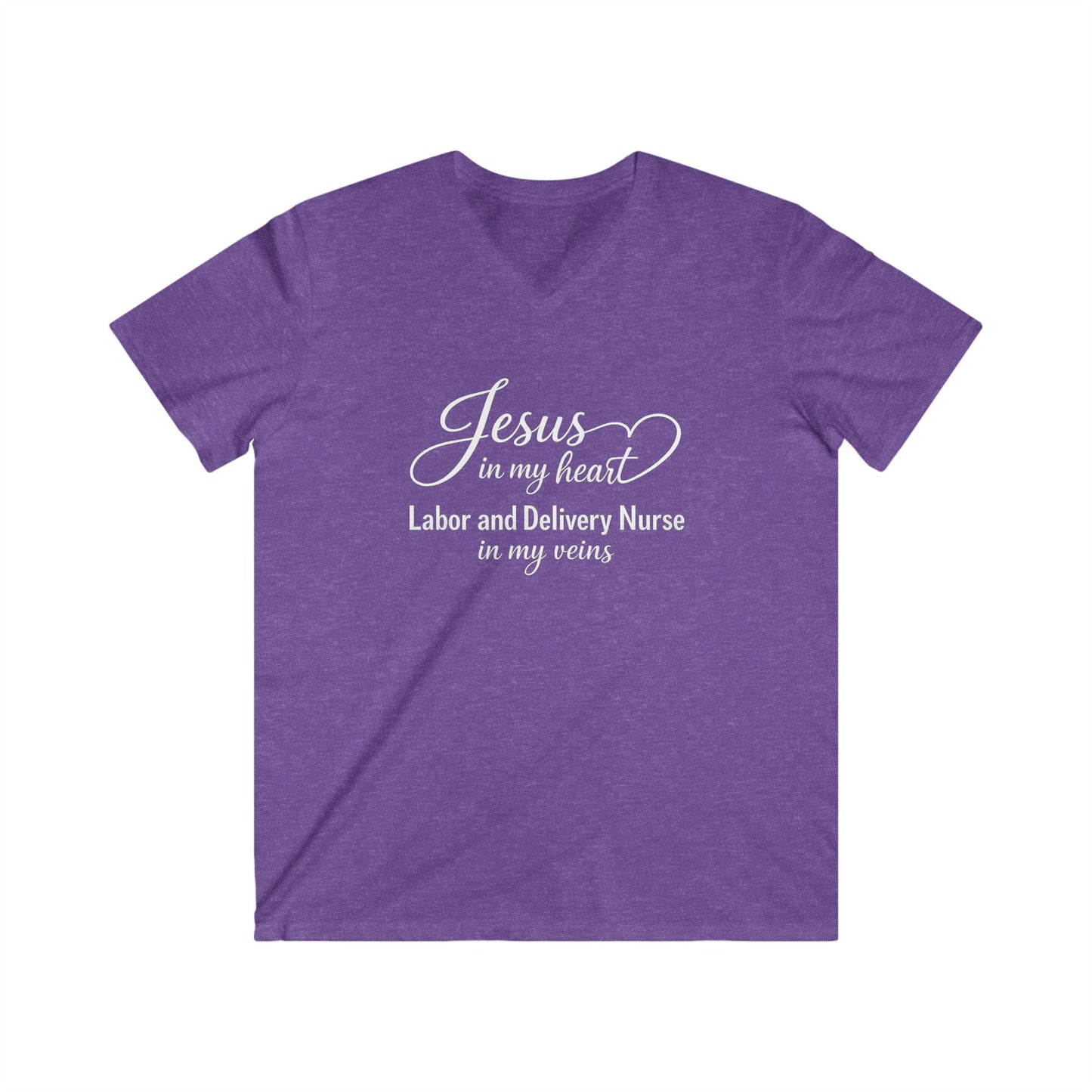 JESUS IN MY HEART - V-NECK PREMIUM T-SHIRT