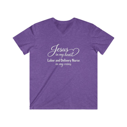 JESUS IN MY HEART - V-NECK PREMIUM T-SHIRT