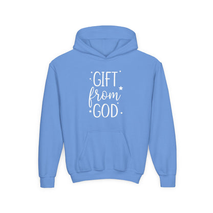 GIFT FROM GOD - YOUTH MEDIUM-HEAVY WEIGH HOODIE