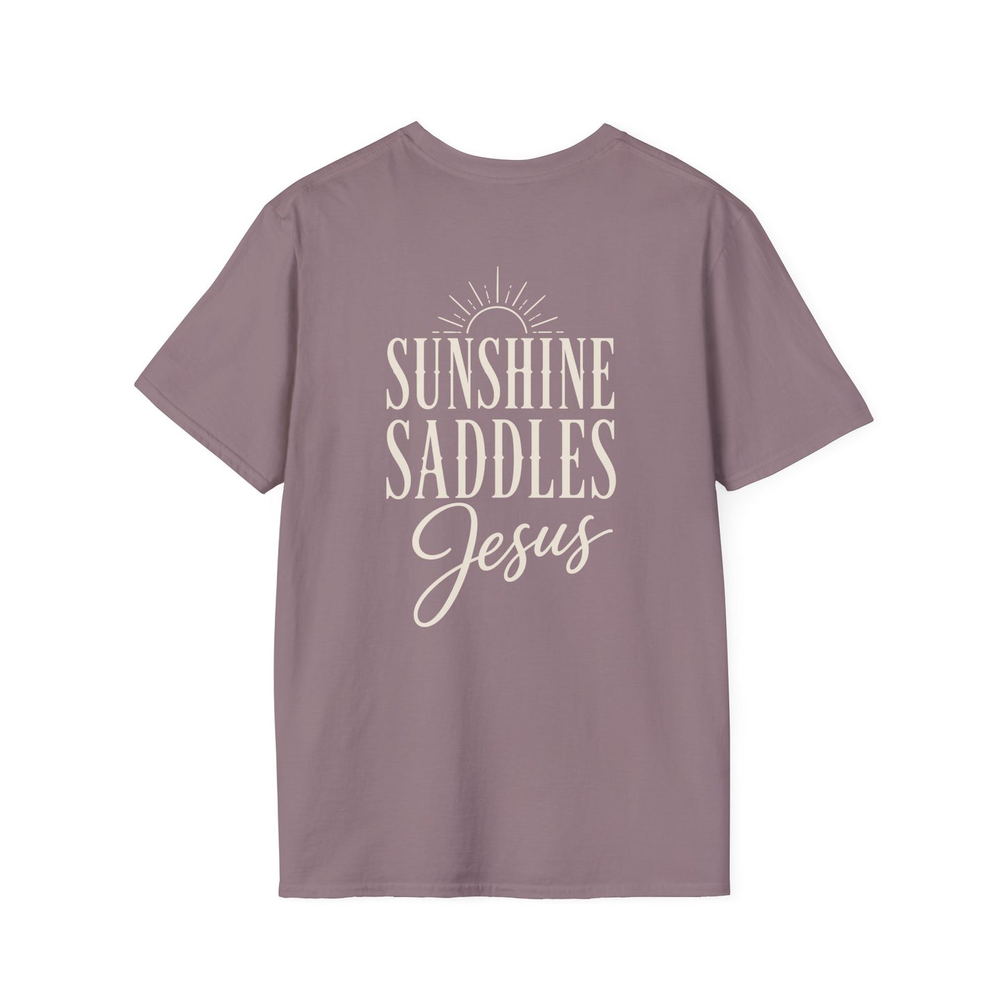 JESUS SUNSHINE SADDLES - PREMIUM T-SHIRT