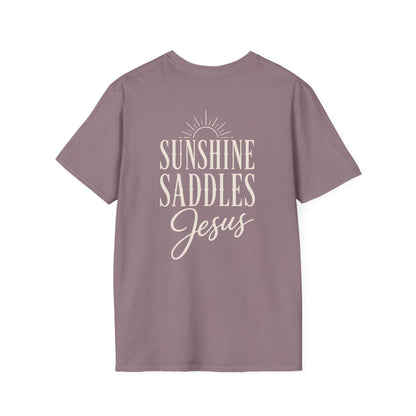 JESUS SUNSHINE SADDLES - PREMIUM T-SHIRT
