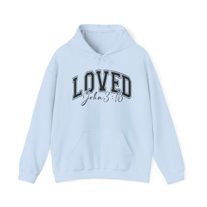 LOVED JOHN 3:16 MEDIUM WEIGHT HOODIE
