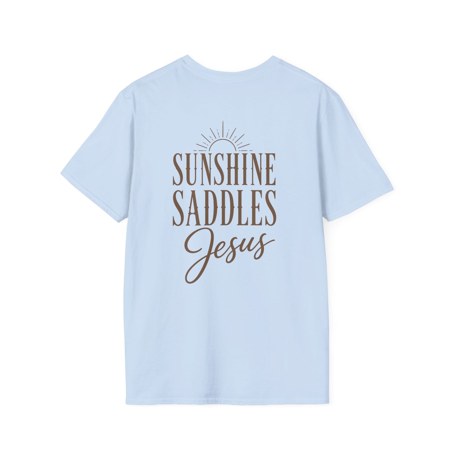 JESUS SUNSHINE SADDLES - PREMIUM T-SHIRT