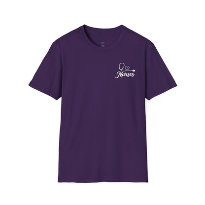 GOD FOUND NURSES STETHOSCOPE - PREMIUM T-SHIRT