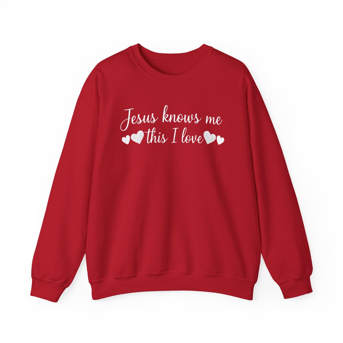 JESUS KNOWS ME THIS I LOVE - MEDIUM-HEAVY WEIGHT SWEATSHIRT