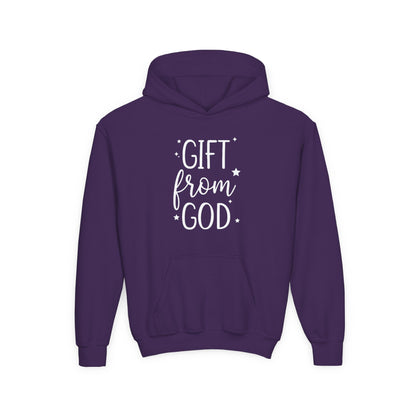 GIFT FROM GOD - YOUTH MEDIUM-HEAVY WEIGH HOODIE