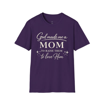 GOD MADE ME A MOM FRONT ONLY - PREMIUM-T-SHIRT