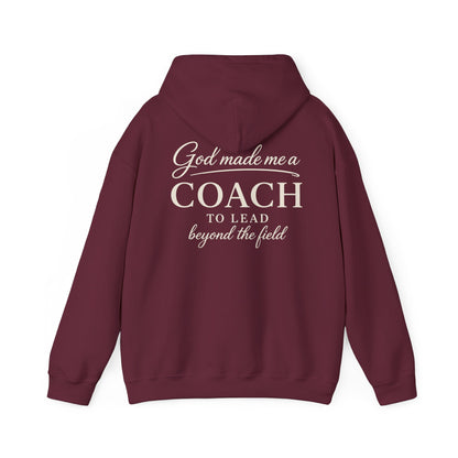 GOD MADE ME A COACH/FIELD - MEDIUM-HEAVY WEIGHT HOODIE