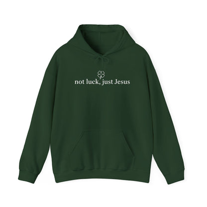 NOT LUCK JUST JESUS - MEDIUM-HEAVY WEIGHT HOODIE