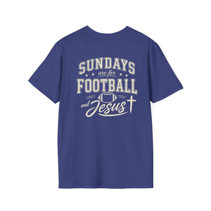 SUNDAYS ARE FOR FOOTBALL AND JESUS - PREMIUM T-SHIRT