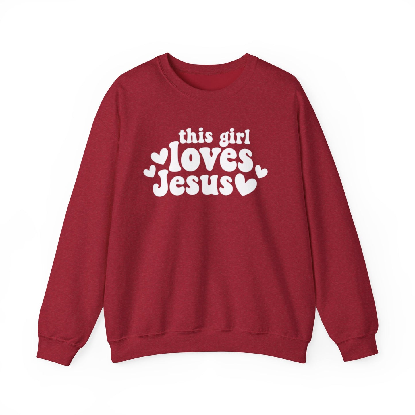 THIS GIRL LOVES JESUS - MEDIUM-HEAVY WEIGHT SWEATSHIRT