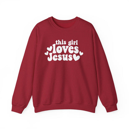 THIS GIRL LOVES JESUS - MEDIUM-HEAVY WEIGHT SWEATSHIRT