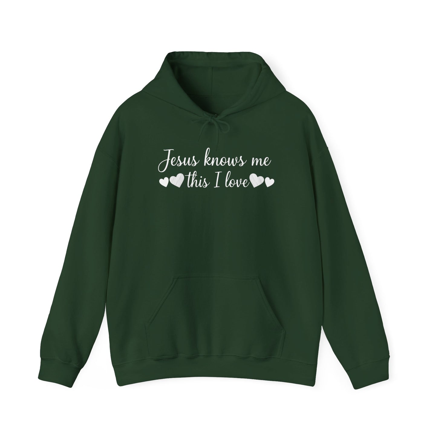 JESUS KNOWS ME THIS I LOVE - MEDIUM-HEAVY WEIGHT HOODIE