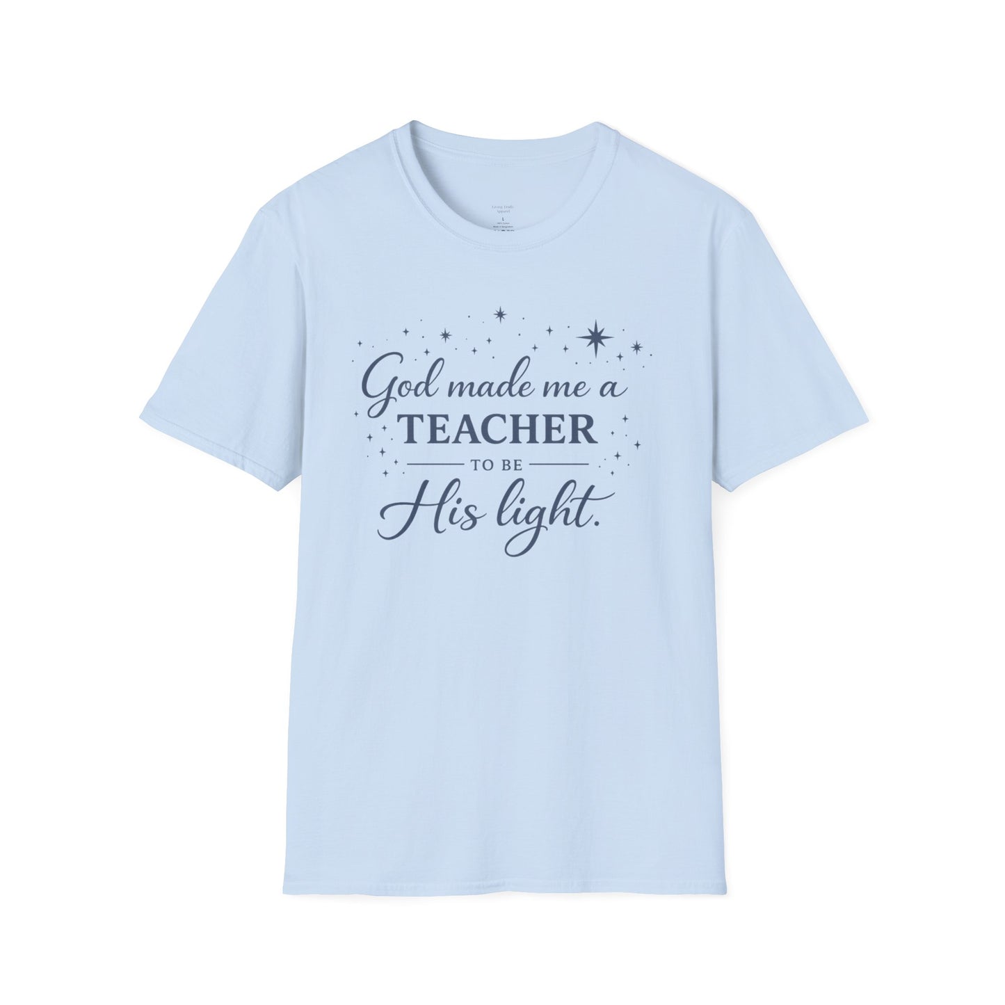GOD MADE ME A TEACHER/FRONT ONLY - PREMIUM-T-SHIRT