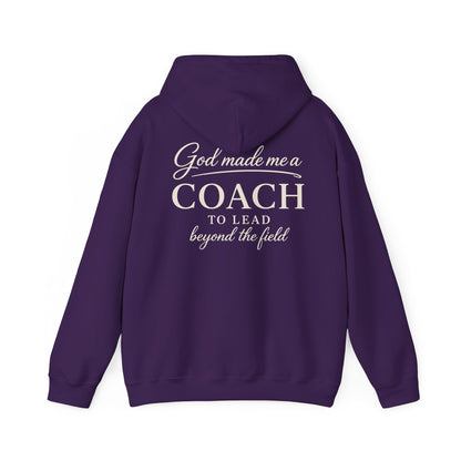GOD MADE ME A COACH/FIELD - MEDIUM-HEAVY WEIGHT HOODIE