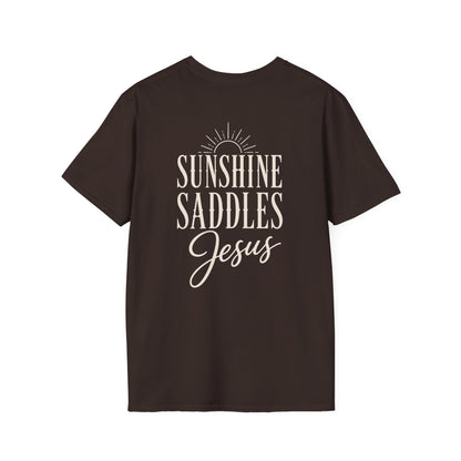 JESUS SUNSHINE SADDLES - PREMIUM T-SHIRT