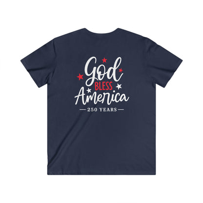 GOD BLESS AMERICA 250 - V-NECK PREMIUM T-SHIRT
