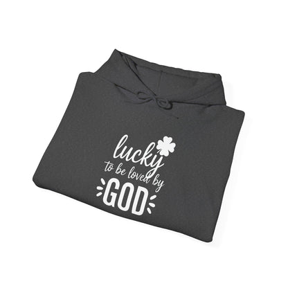 LUCKY TO BE LOVED BY GOD - MEDIUM-HEAVY WEIGHT HOODIE