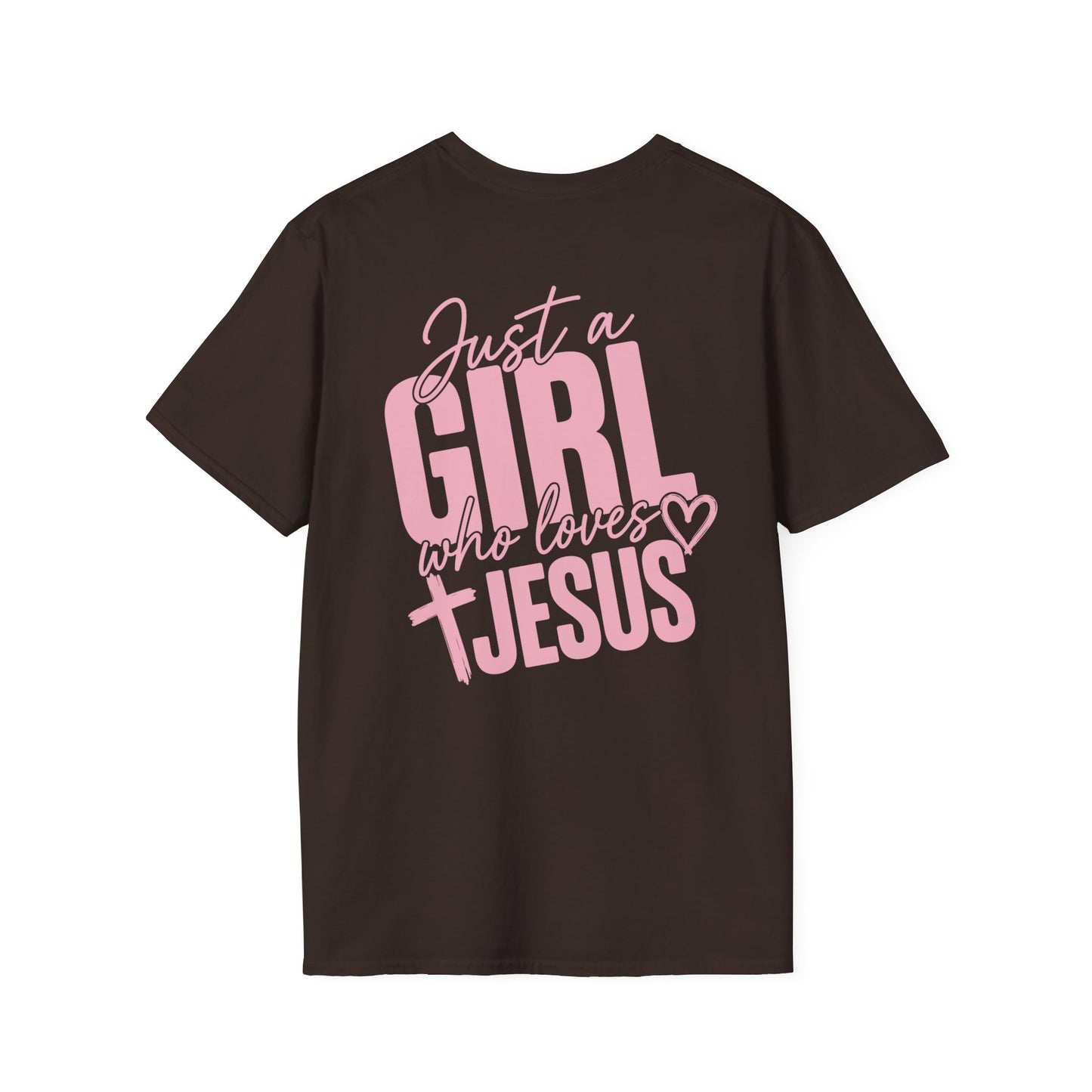 JUST A GIRL WHO LOVES JESUS - PREMIUM T-SHIRT