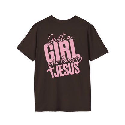 JUST A GIRL WHO LOVES JESUS - PREMIUM T-SHIRT