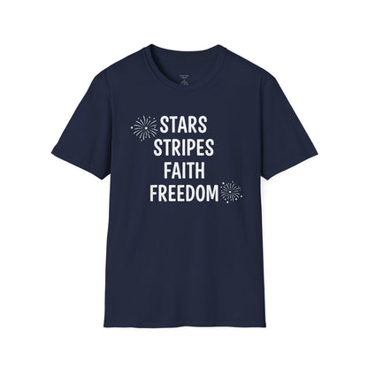 STARS STRIPES FAITH - PREMIUM T-SHIRT