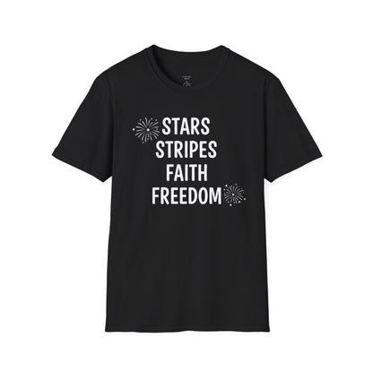 STARS STRIPES FAITH - PREMIUM T-SHIRT