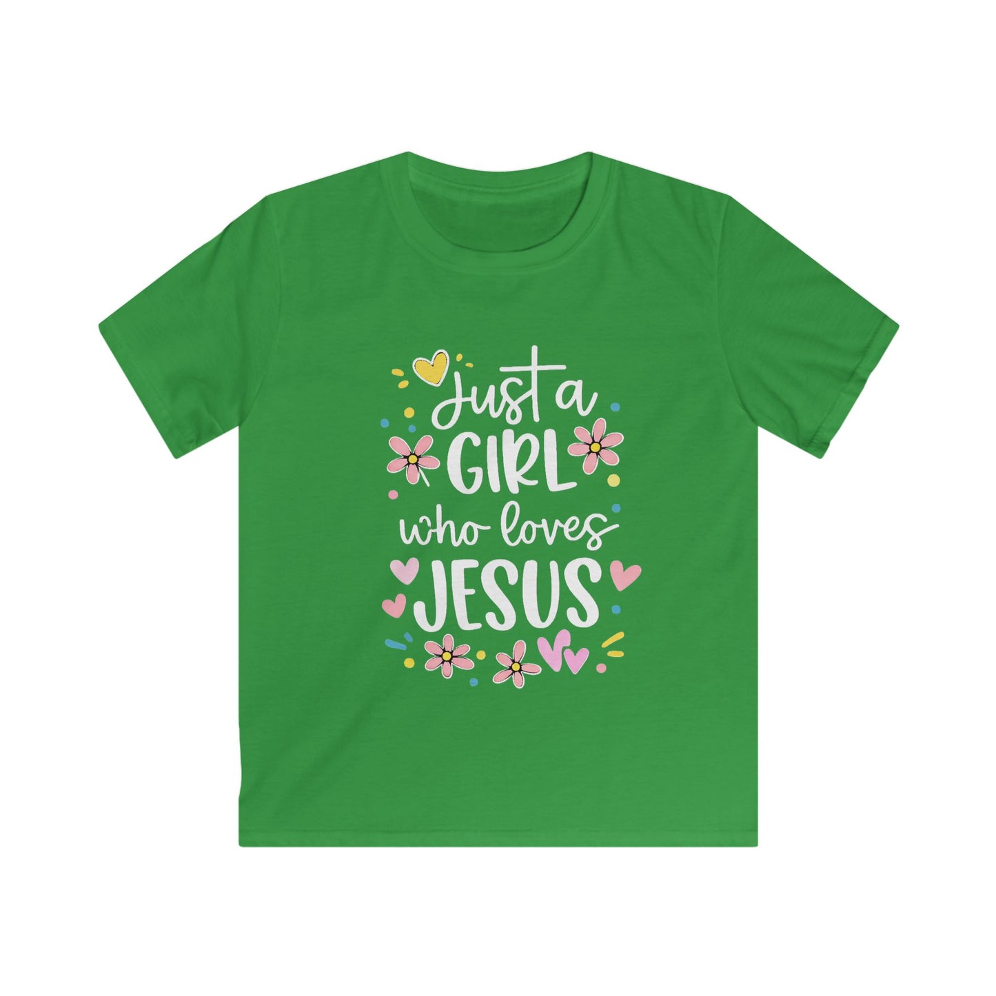 JUST A GIRL WHO LOVES JESUS - YOUTH PREMIUM T-SHIRT