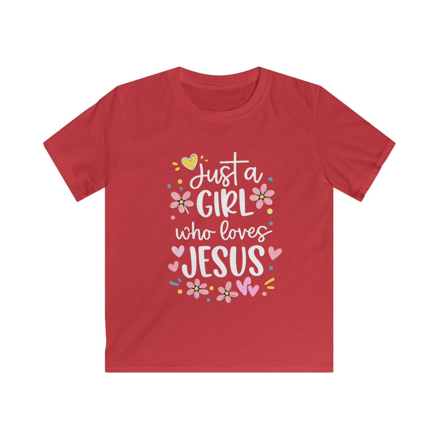 JUST A GIRL WHO LOVES JESUS - YOUTH PREMIUM T-SHIRT