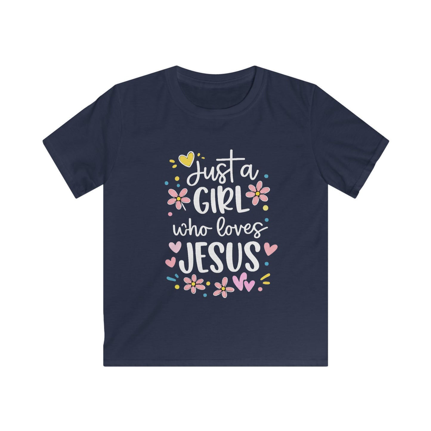 JUST A GIRL WHO LOVES JESUS - YOUTH PREMIUM T-SHIRT