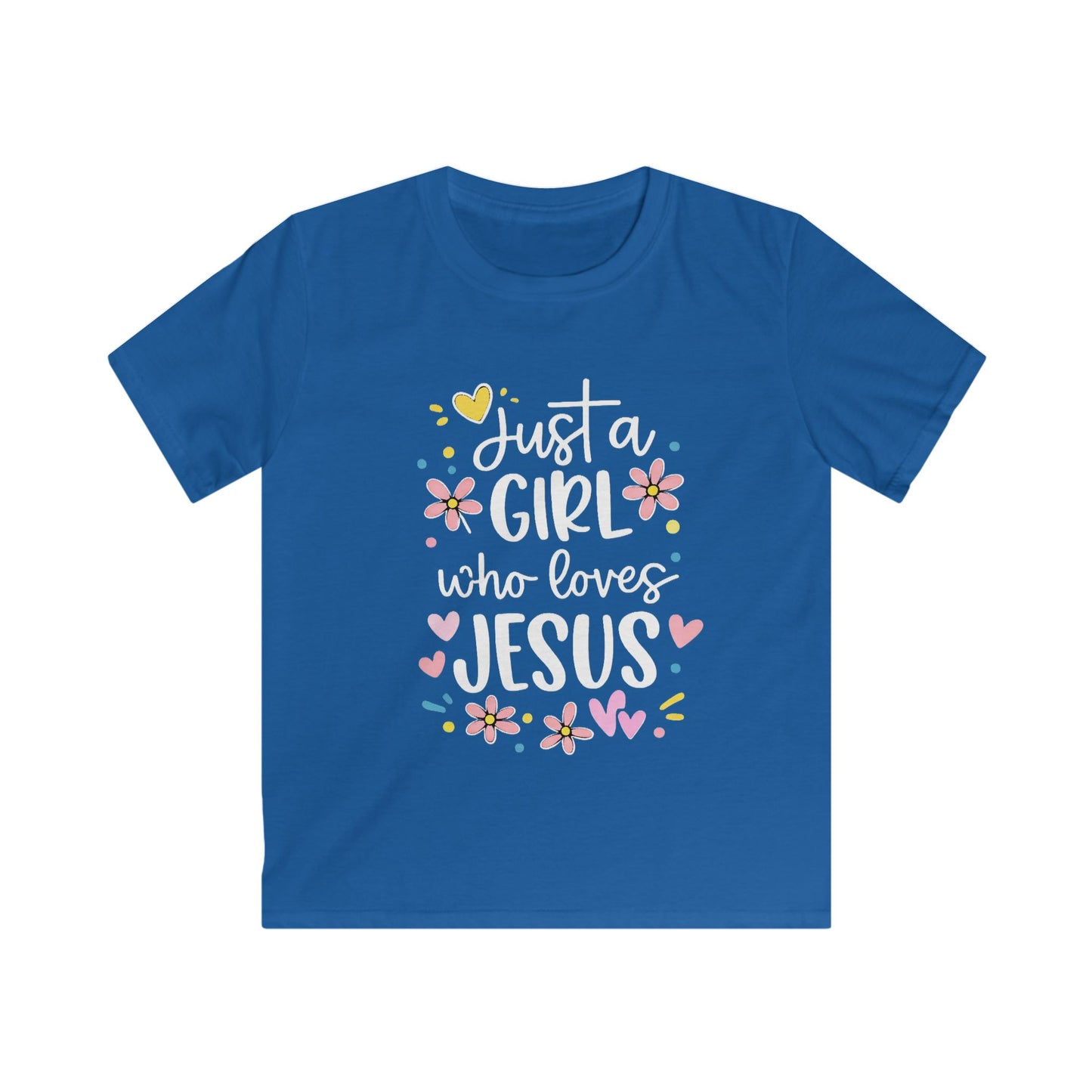 JUST A GIRL WHO LOVES JESUS - YOUTH PREMIUM T-SHIRT