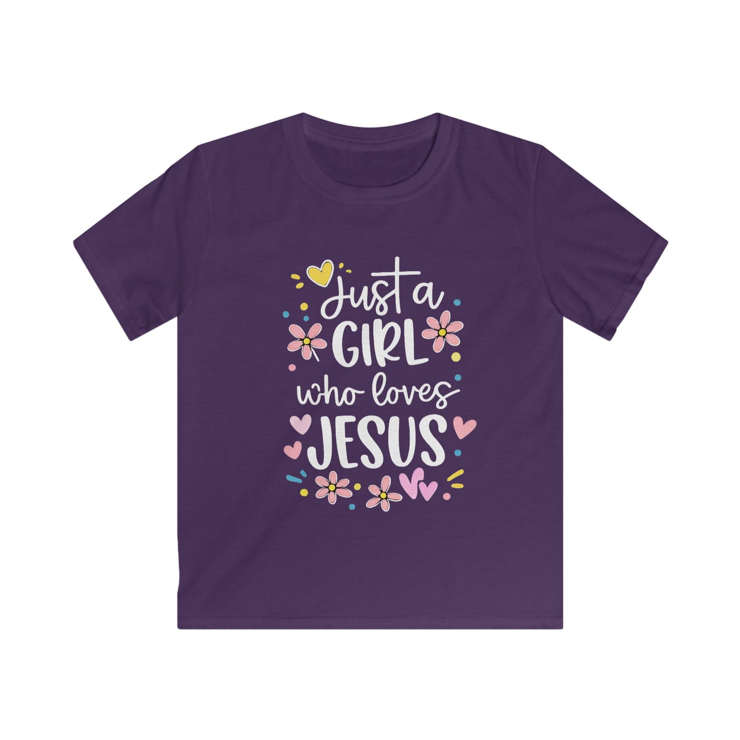 JUST A GIRL WHO LOVES JESUS - YOUTH PREMIUM T-SHIRT