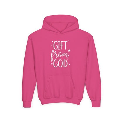 GIFT FROM GOD - YOUTH MEDIUM-HEAVY WEIGH HOODIE