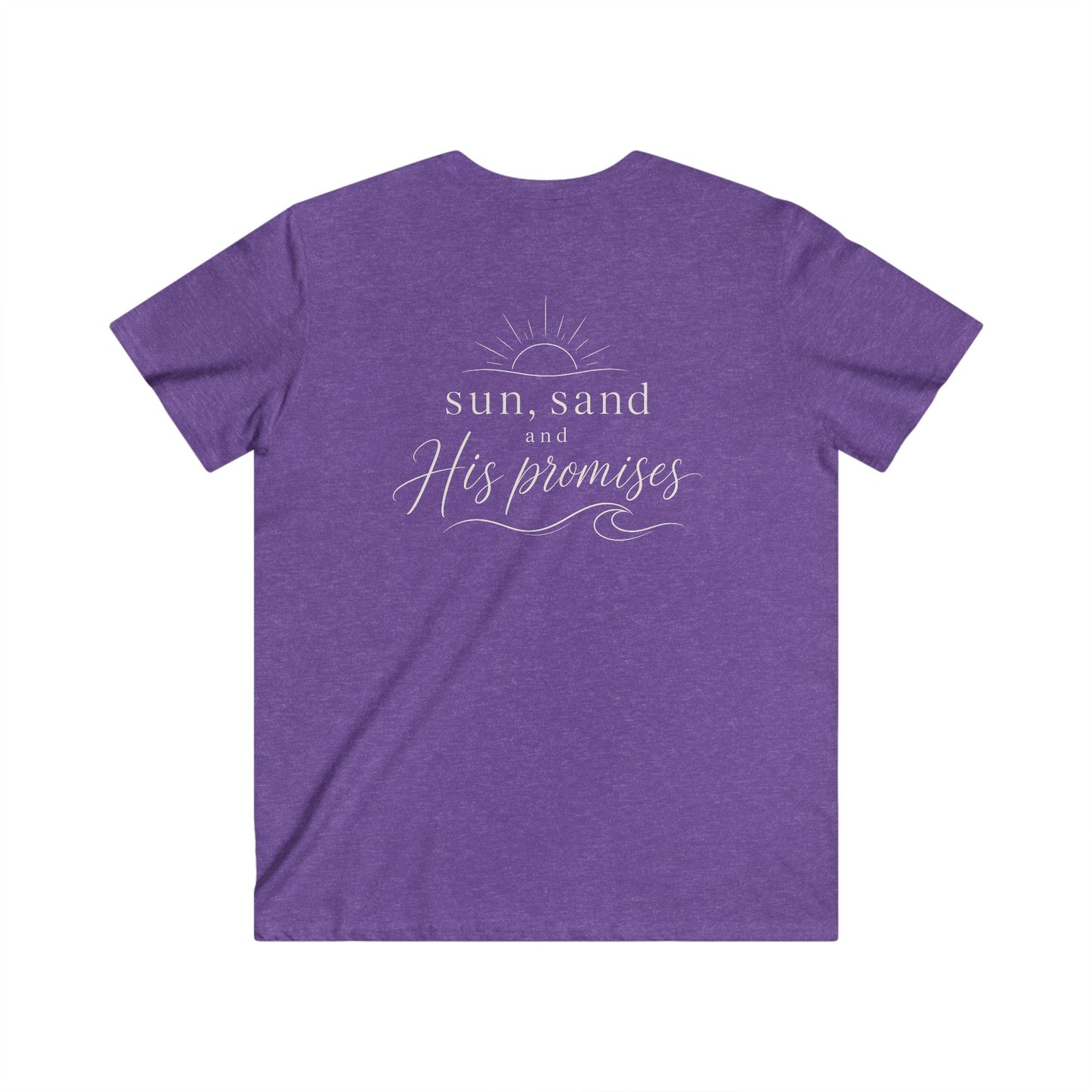 SUN SAND HIS PROMISES - V-NECK PREMIUM T-SHIRT