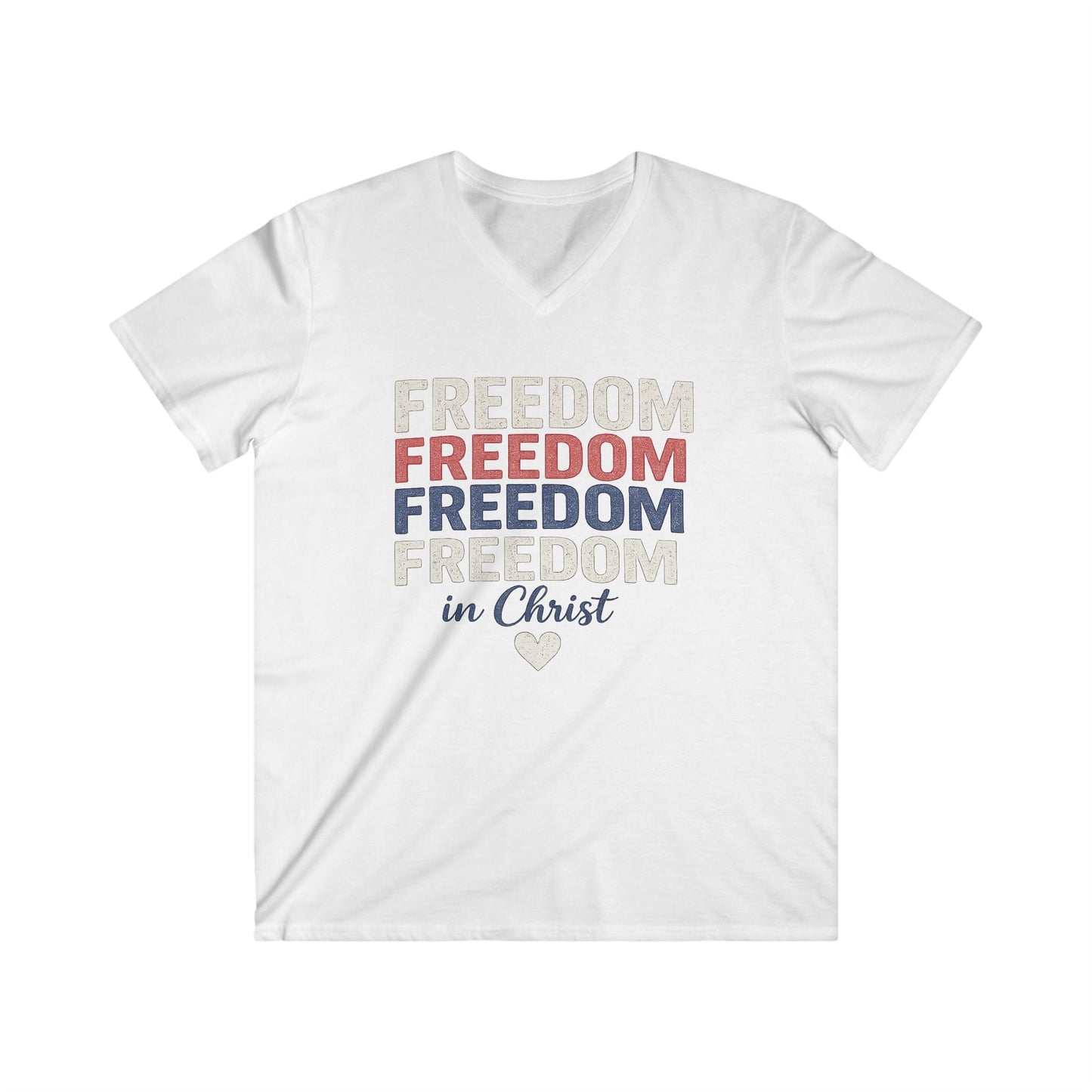 FREEDOM IN CHRIST - PREMIUM V-NECK T-SHIRT